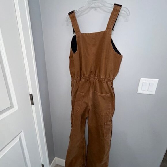 Carhartt Duck Canvas Insulated Overalls Women 8X32 Quilted Lining - Picture 3 of 9